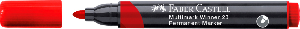 Marker permanent rosu varf rotund multimark winner 23 faber-castell [2]