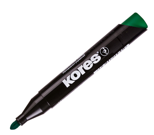 Marker permanent verde varf rotund 3mm kores [2]