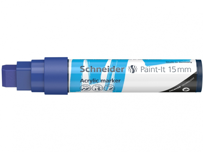 Schneider - Marker cu vopsea acrilica Paint-It 330 15 mm Schneider, Alb- Micostore.ro [1]