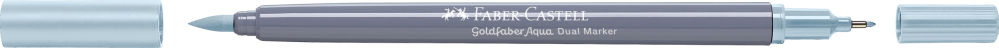 Marker solubil 2 capete goldfaber albastru aqua 164 faber-castell [2]