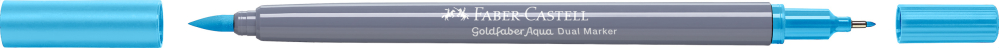 Marker solubil 2 capete goldfaber albastru mangan 245 faber-castell [2]