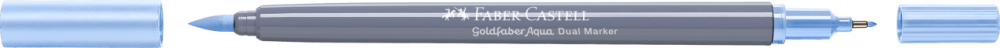 Marker solubil 2 capete goldfaber bleu cer pastel 446 faber-castell [2]