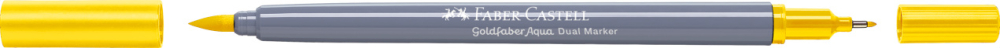 Marker solubil 2 capete goldfaber galben cadmium 107 faber-castell [2]