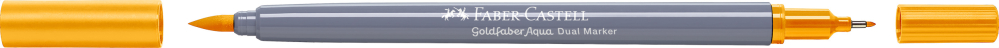 Marker solubil 2 capete goldfaber galben crom inchis 109 faber-castell [2]