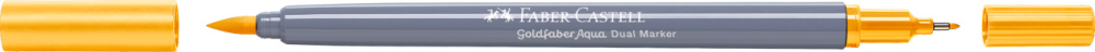 Marker solubil 2 capete goldfaber galben crom mediu 208 faber-castell [2]