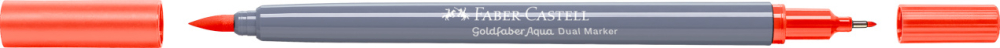 Marker solubil 2 capete goldfaber portocaliu camium inchis 115 faber-castell [4]