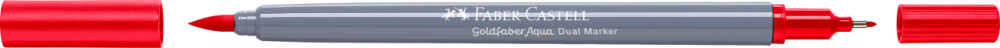 Marker solubil 2 capete goldfaber rosu 121 faber-castell [2]