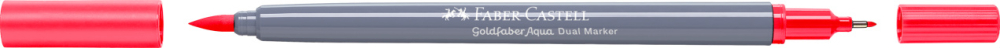 Marker solubil 2 capete goldfaber rosu aprins 122 faber-castell [2]