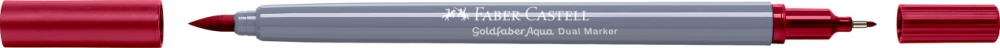 Marker solubil 2 capete goldfaber rosu muscata 227 faber-castell [2]