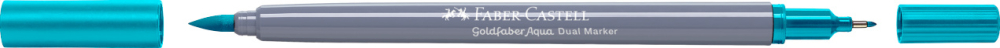 Marker solubil 2 capete goldfaber turcoaz cobalt deschis 154 faber-castell [2]