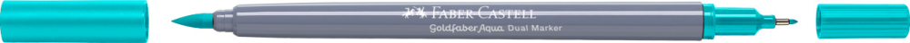 Marker solubil 2 capete goldfaber verde cobalt deschis 356 faber-castell [2]