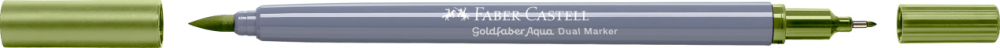 Marker solubil 2 capete goldfaber verde crom opac 174 faber-castell [2]