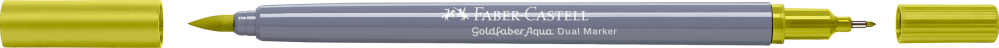Marker solubil 2 capete goldfaber verde mai galbui 370 faber-castell [4]