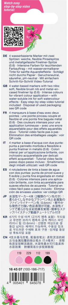Marker solubil 2 capete set 4 bucati tropical collection flamingo goldfaber faber-castell [2]