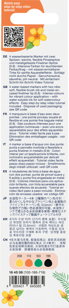 Marker solubil 2 capete set 4 bucati tropical collection toucan goldfaber faber-castell [2]