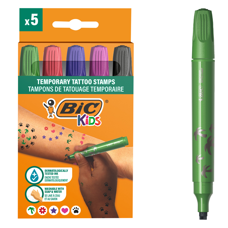 Marker tattoo kids set 5 markere varf stampila bic [2]
