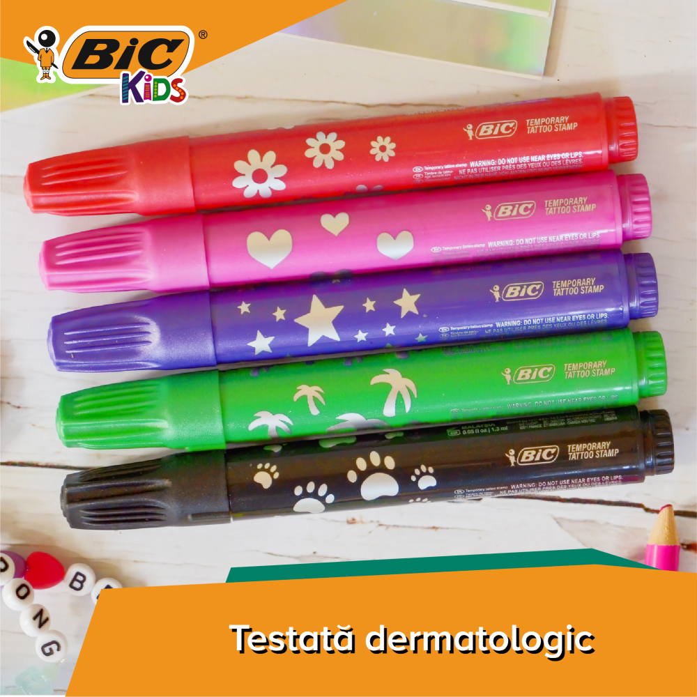 Marker tattoo kids set 5 markere varf stampila bic [4]
