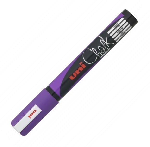 Marker UNI Chalk PWE-5M, cu creta lichida, 1.8-2.5 mm, violet [1]