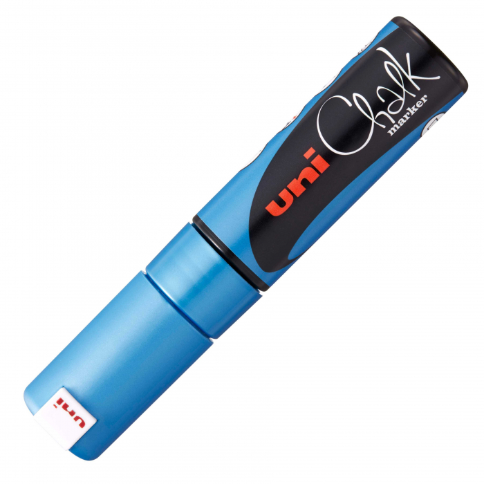 Marker UNI Chalk PWE-8K, cu creta lichida, 8 mm,bleu [1]
