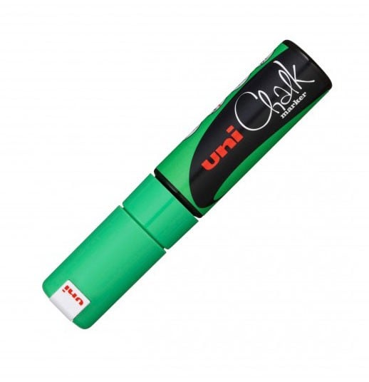 Marker UNI Chalk PWE-8K, cu creta lichida, 8 mm, verde fluorescent [1]