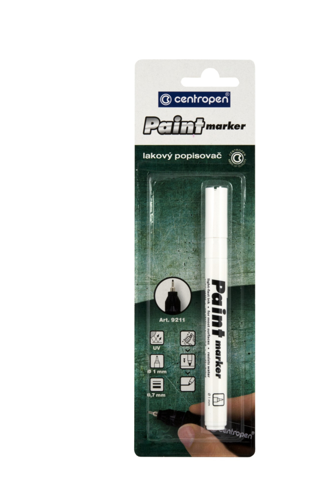 Marker vopsea alba 0.7mm 9211 centropen [2]