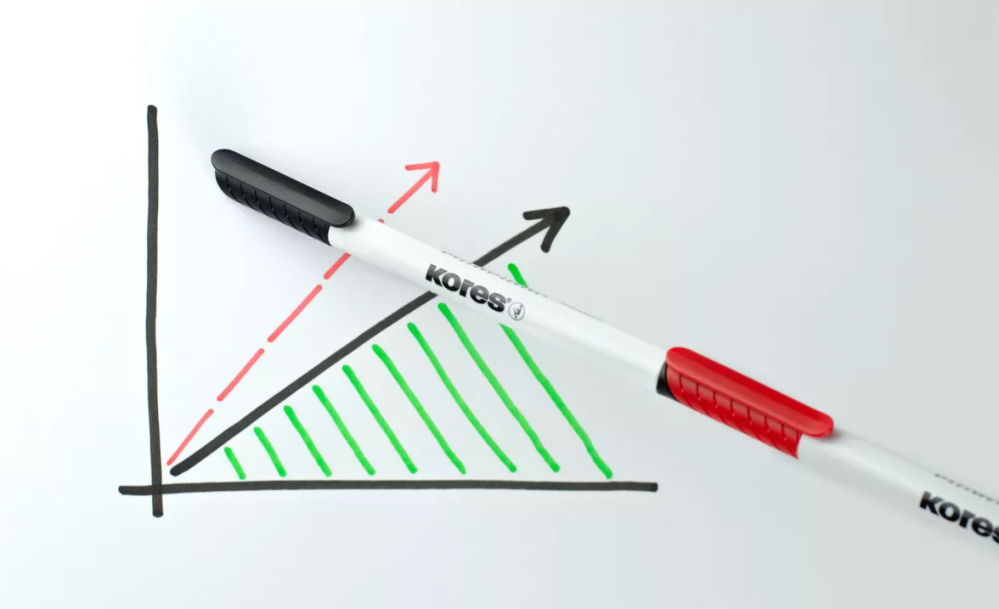 Marker whiteboard negru 1mm kores [2]
