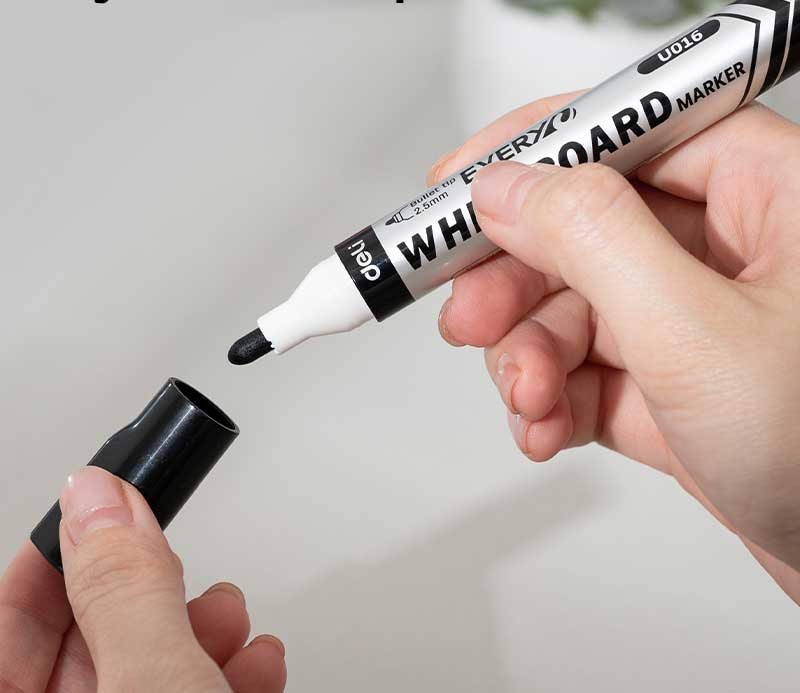 Marker whiteboard negru 2.5mm deli [3]