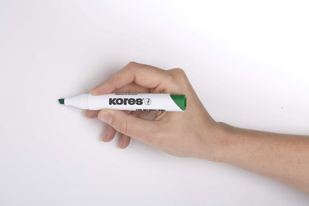 Marker whiteboard negru varf tesit kores [3]