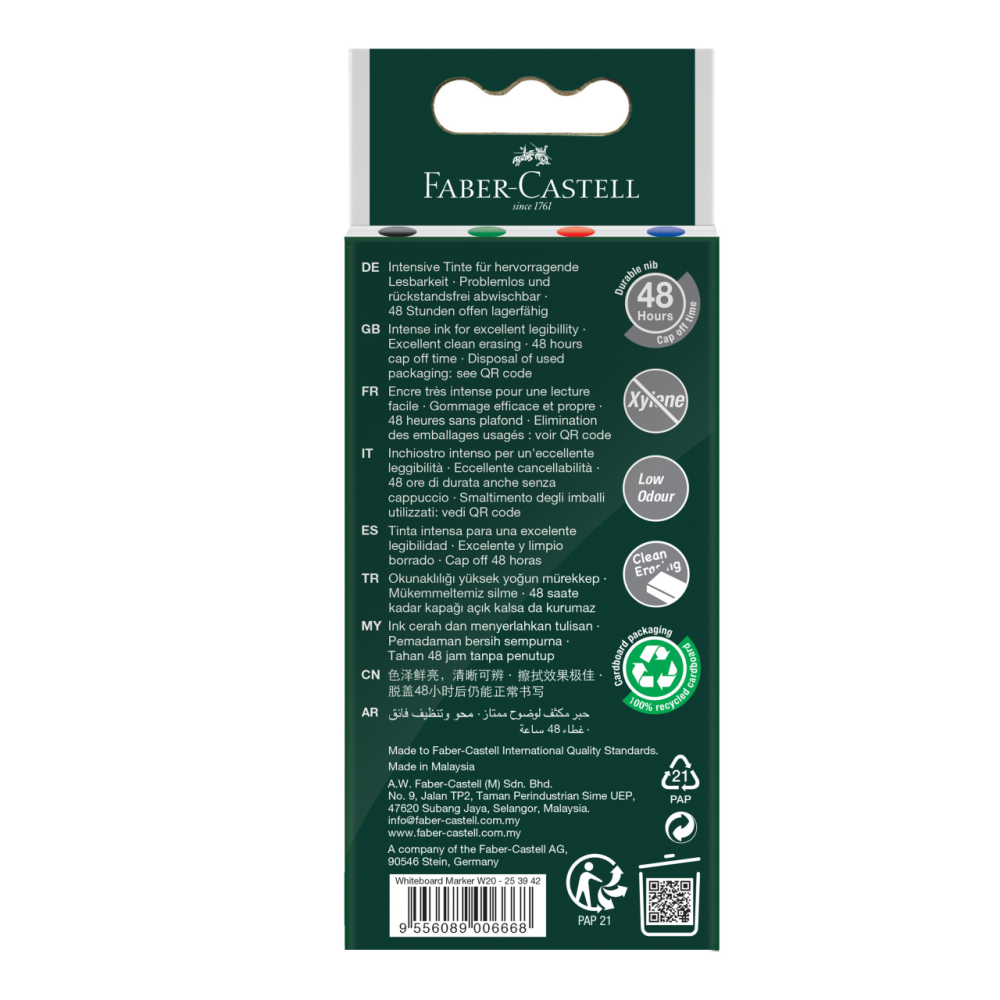 Marker whiteboard set 4 w20 faber-castell [2]