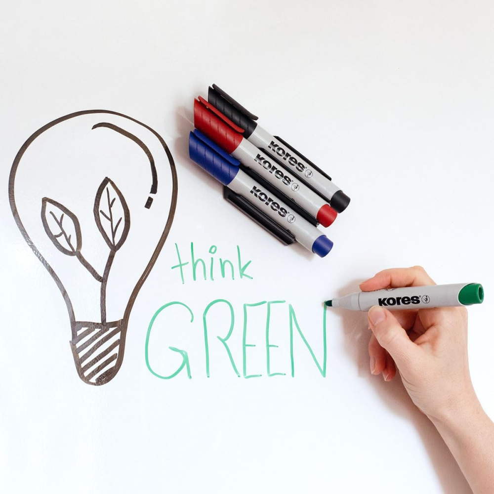 Marker whiteboard verde 3mm eco kores [3]