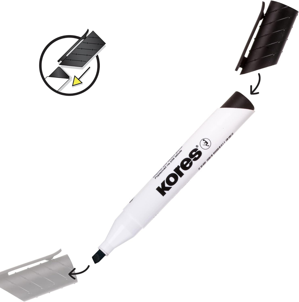 Marker whiteboard verde deschis 3mm kores [3]