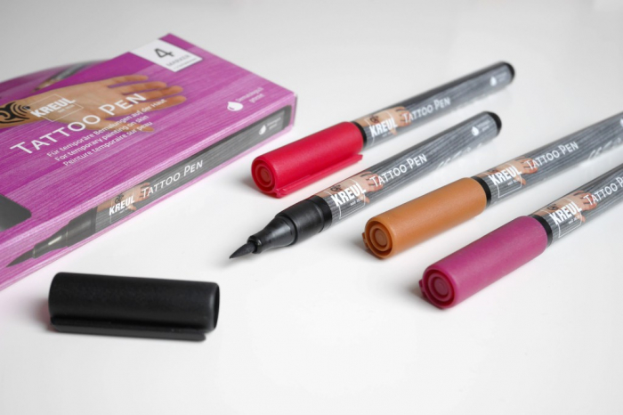 Markere pentru tatuaje temporare , cu 2 sabloane incluse, set pentru petreceri [3]