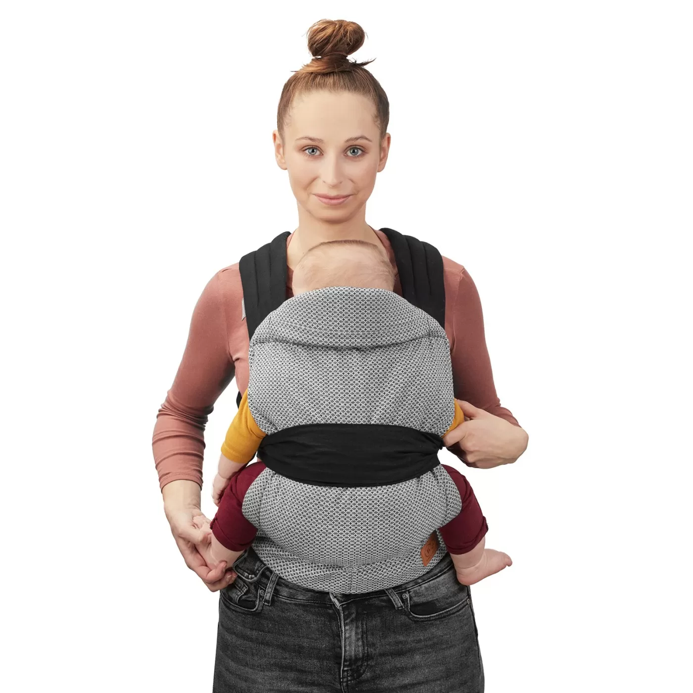 Marsupiu ergonomic kinderkraft adoree mei tai, grey, varsta de la 0 luni la 5 ani [2]