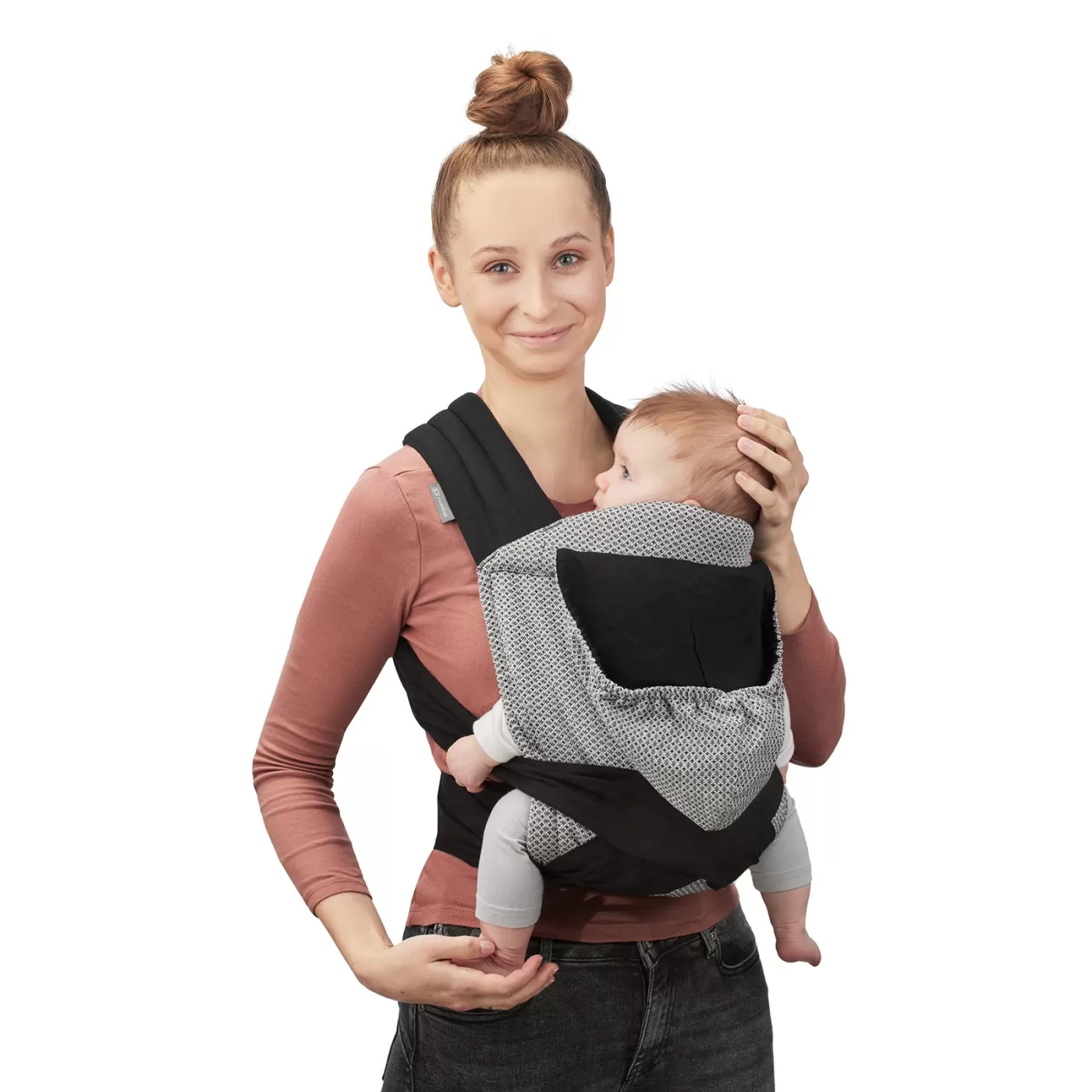 Marsupiu ergonomic kinderkraft adoree mei tai, grey, varsta de la 0 luni la 5 ani [3]