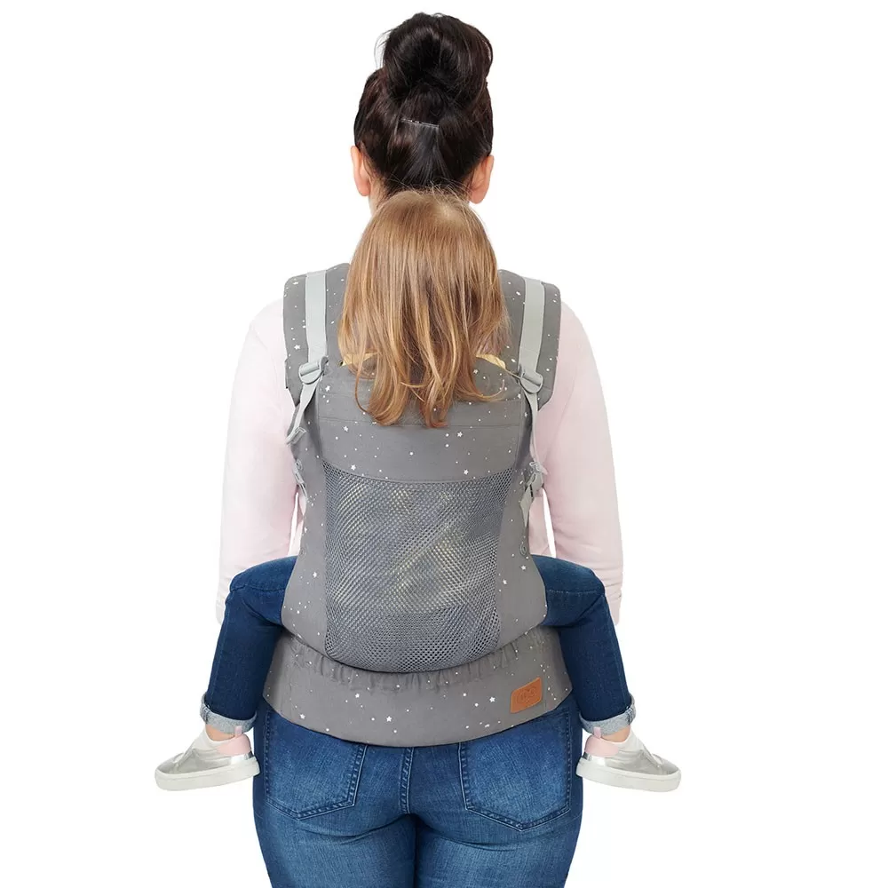 Marsupiu ergonomic kinderkraft huggy, grey, varsta de la 0 luni la 3 ani [8]