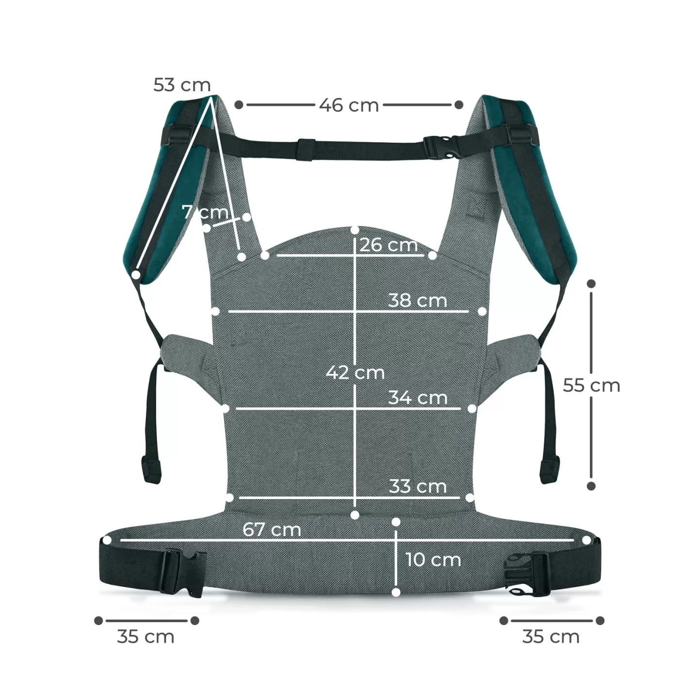 Marsupiu ergonomic kinderkraft milo, nature vibes, varsta de la 0 luni la 3 ani [6]