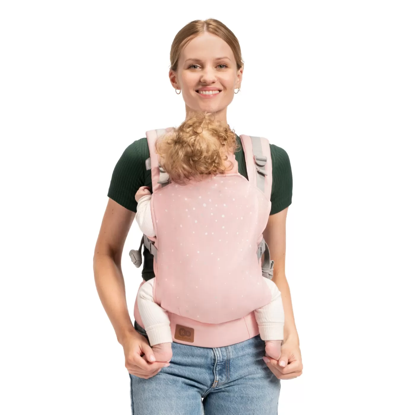 Marsupiu ergonomic kinderkraft nino, pana la 20 kg, confetti pink, varsta de la 0 luni la 5 ani [3]