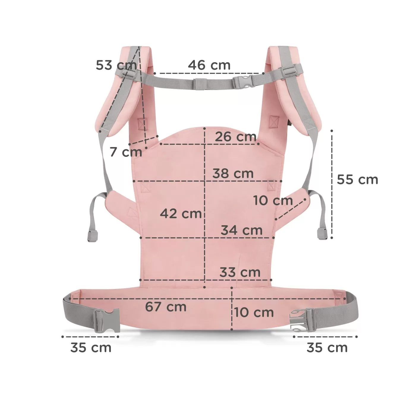 Marsupiu ergonomic kinderkraft nino, pana la 20 kg, confetti pink, varsta de la 0 luni la 5 ani [6]