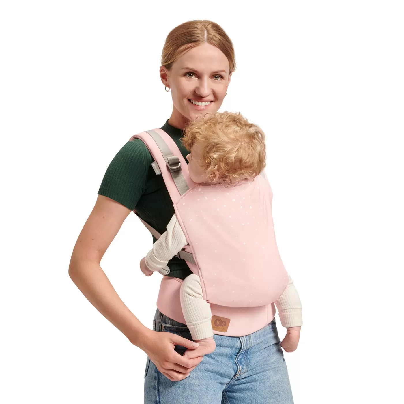 Marsupiu ergonomic kinderkraft nino, pana la 20 kg, confetti pink, varsta de la 0 luni la 5 ani [4]