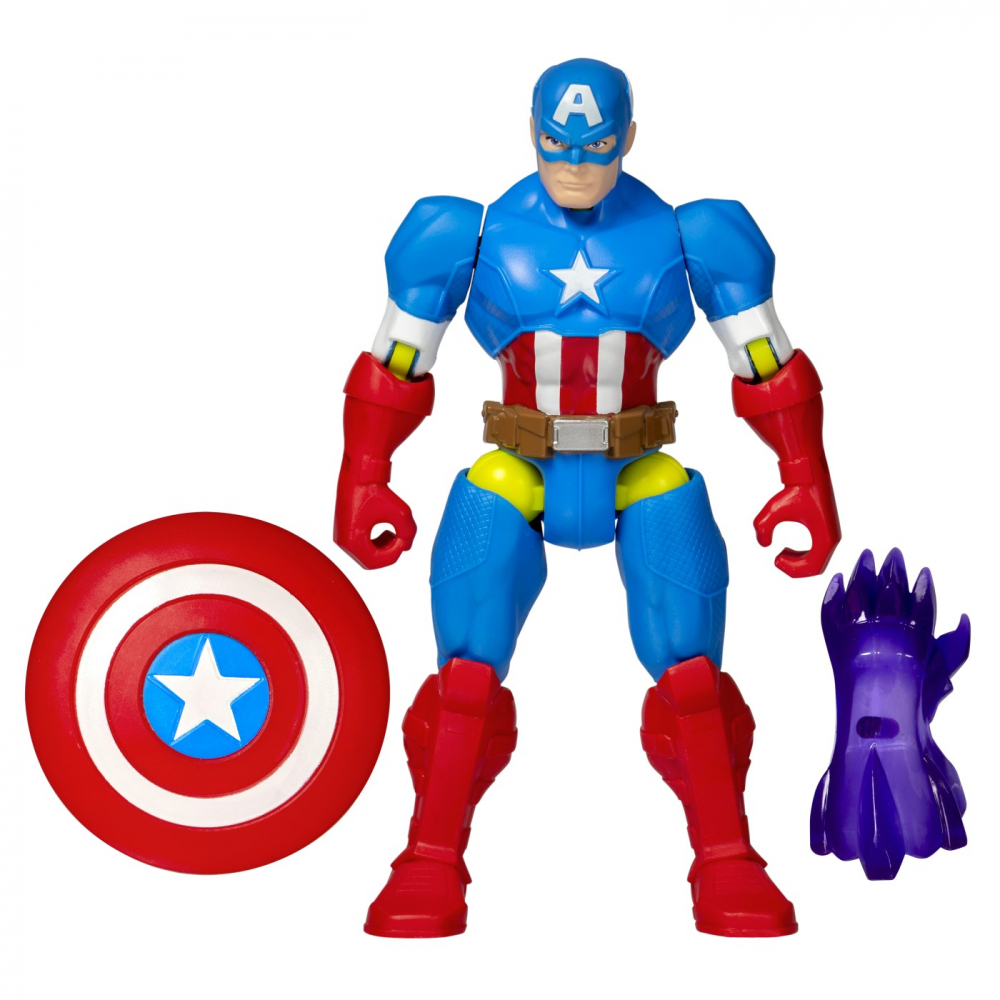 Marvel avengers mix mashers figurina capitan america 12cm, varsta de la 4 ani la 8 ani [2]