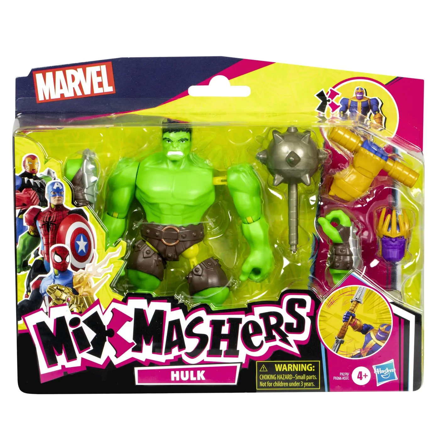 Marvel avengers mix mashers set figurina hulk 12cm si accesorii, copii varsta 4 ani pana la 12 ani [1]