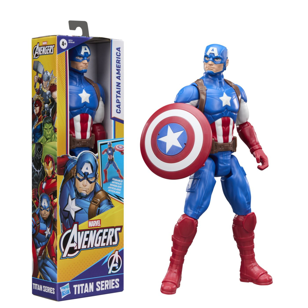 Marvel avengers titan series figurina captain america 29cm copii varsta 4 ani - 9 ani [8]