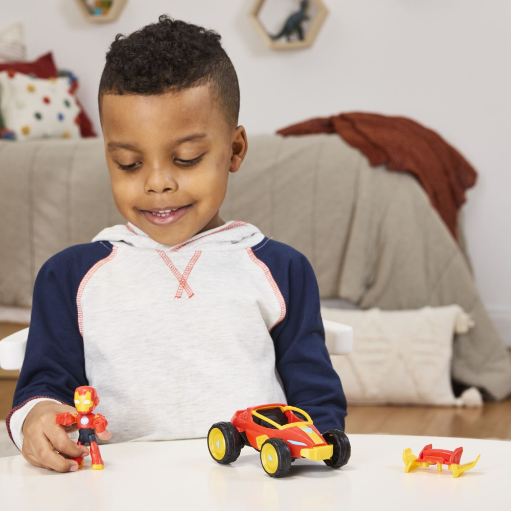 Marvel iron man si prietenii sai uimitori set vehicul si figurina iron man [4]