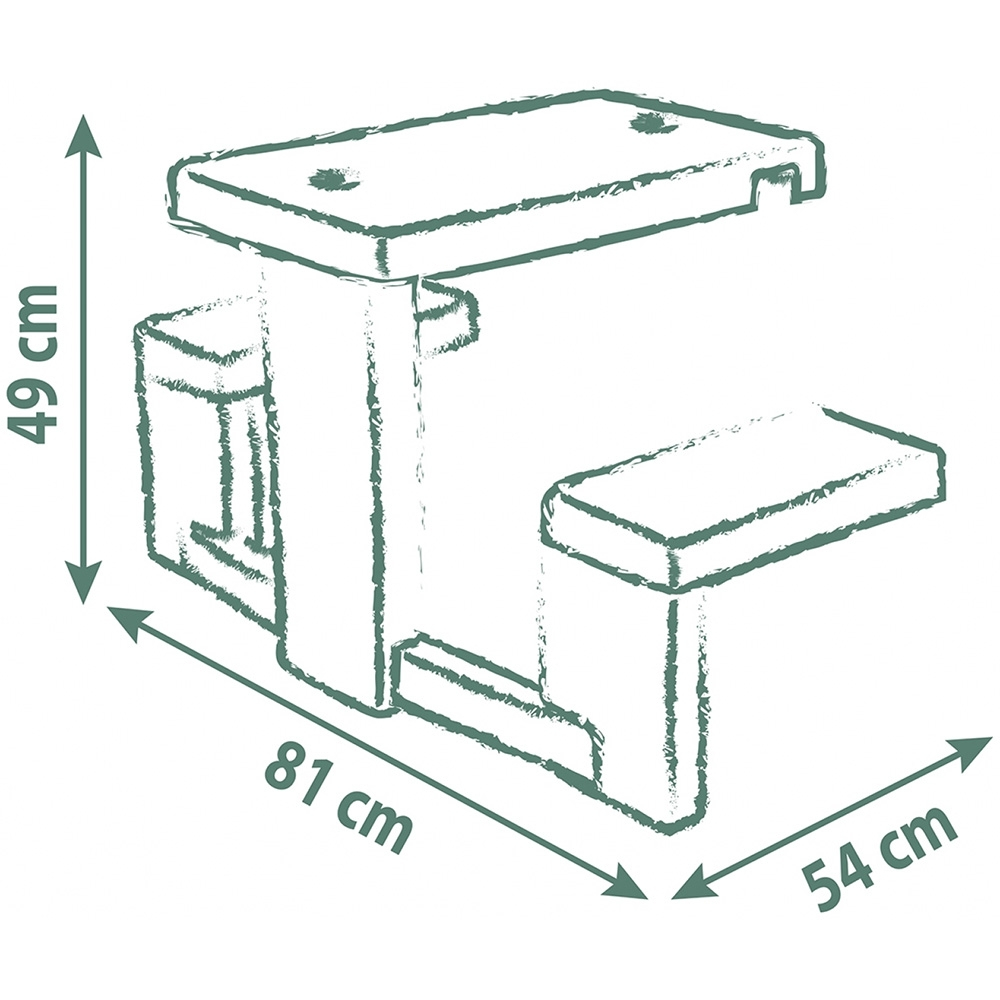 Masa de picnic cu doua banci Smoby Life pentru casuta verde [2]
