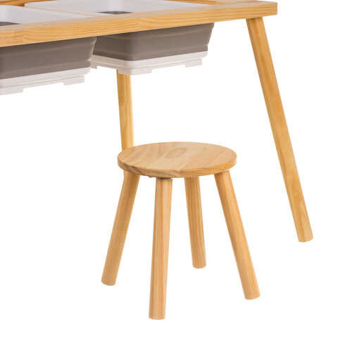 Masa Senzoriala cu Scaun, Montessori, din lemn, educativa, 51.5 x 52 x 72 cm [11]