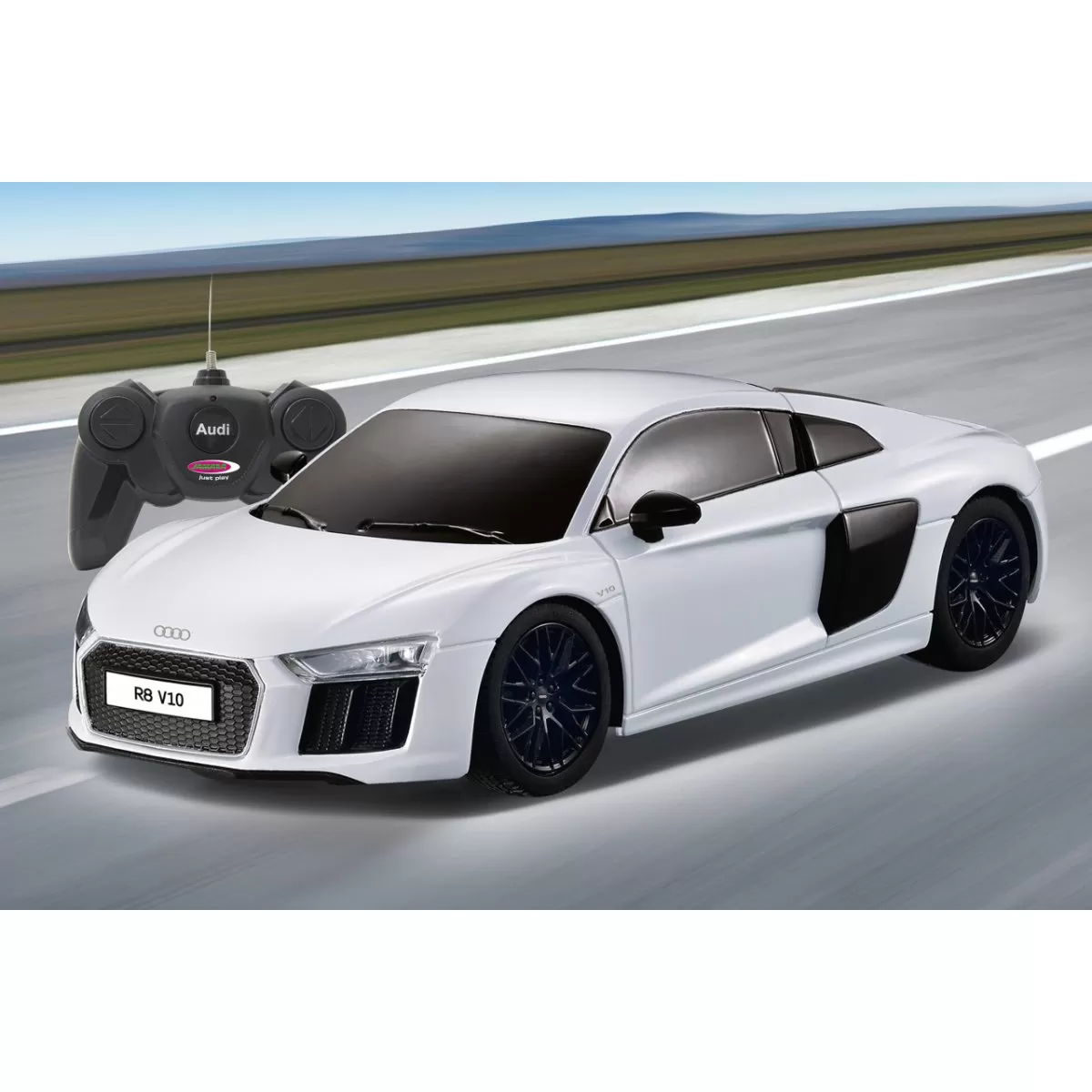 Masina cu telecomanda audi r8 alb cu scara 1 la 24, varsta de la 3 ani la +15 ani [9]