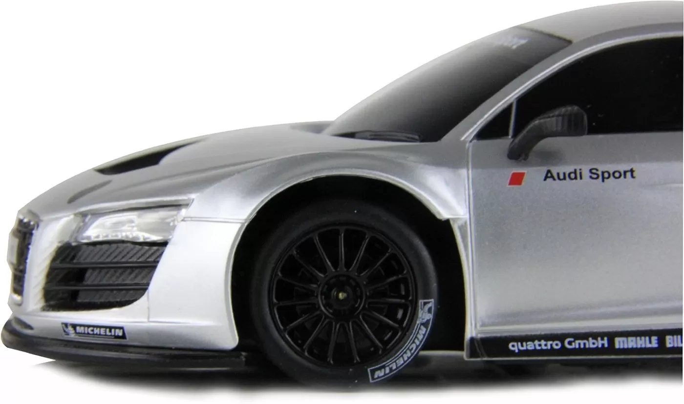 Masina cu telecomanda audi r8 argintiu cu scara 1 la 24, varsta de la 3 ani la +15 ani [6]