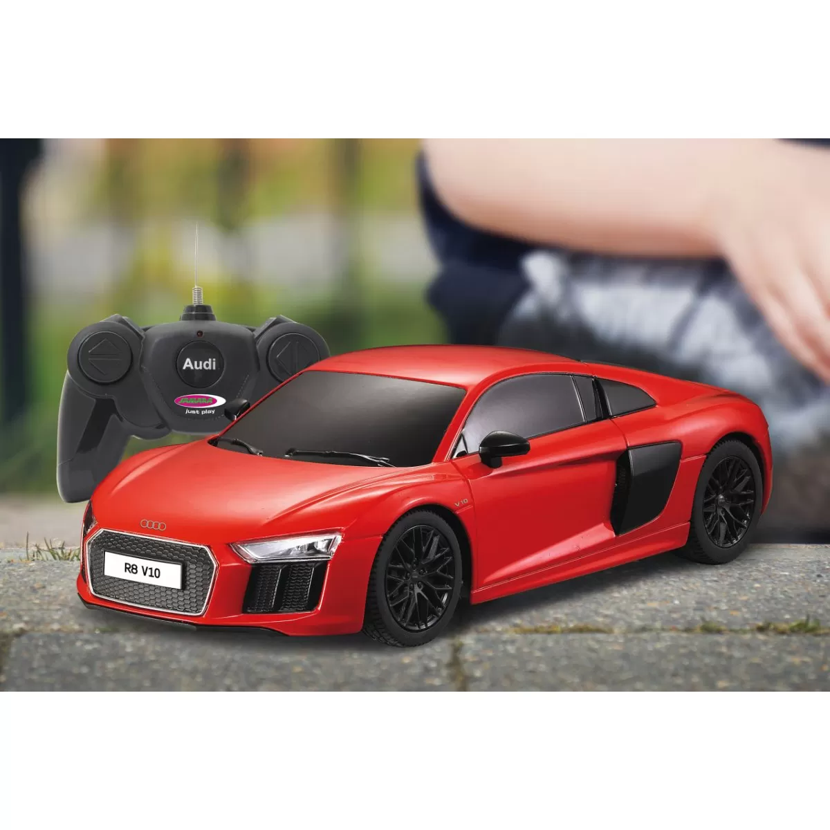 Masina cu telecomanda audi r8 rosu cu scara 1 la 24, varsta de la 3 ani la +15 ani [9]