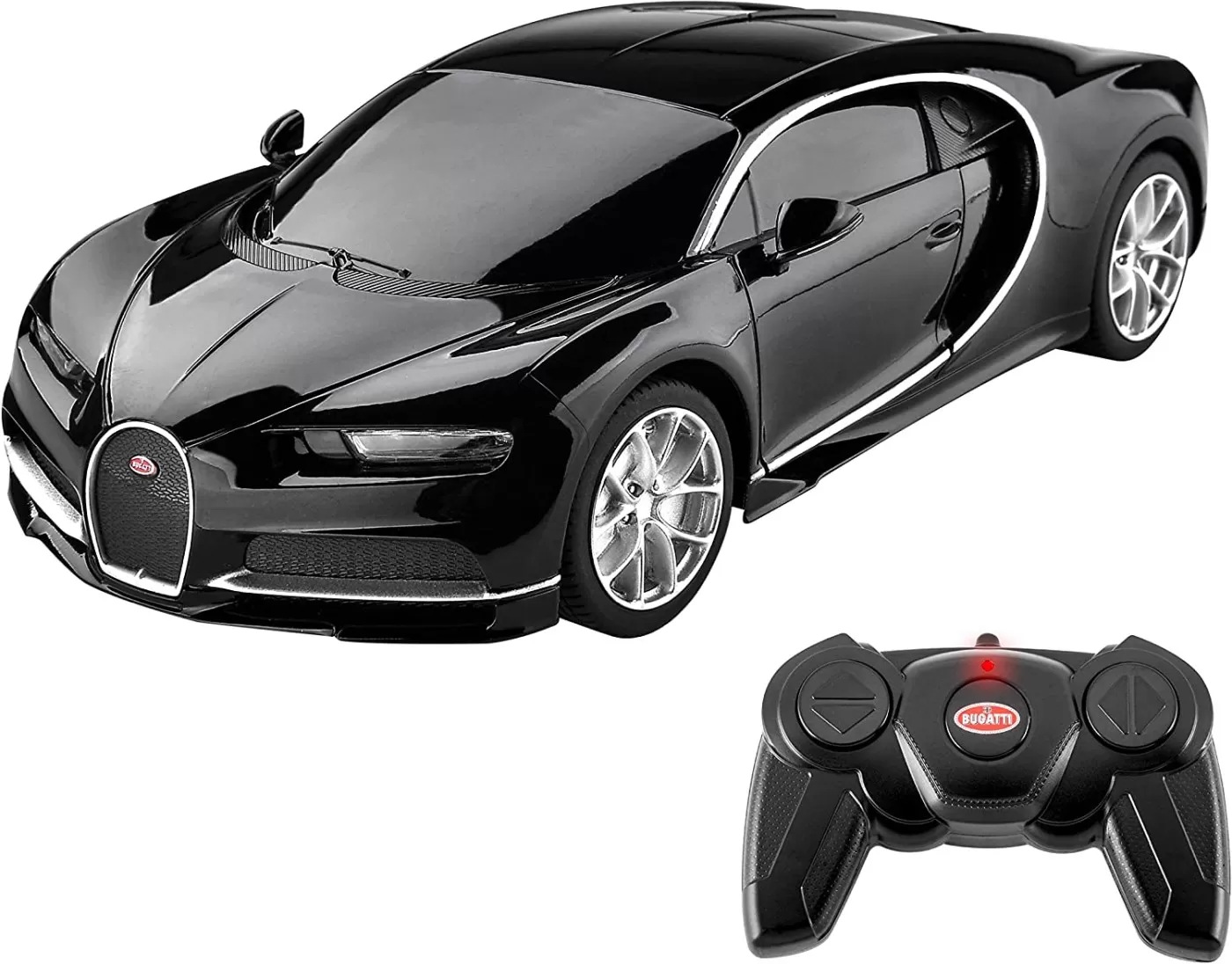 Masina cu telecomanda bugatti chiron negru cu scara 1 la 24, varsta de la 3 ani la +15 ani [2]