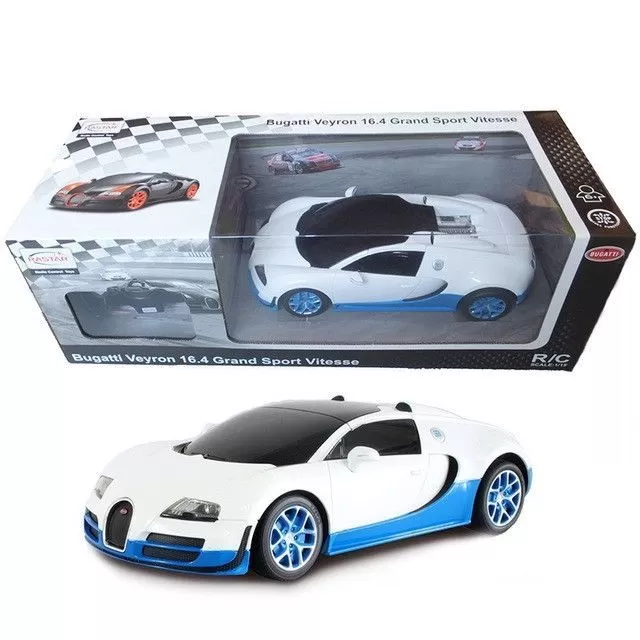 Masina cu telecomanda bugatti grand sport vitesse alb cu scara 1 la 18, varsta de la 3 ani la +15 ani [6]